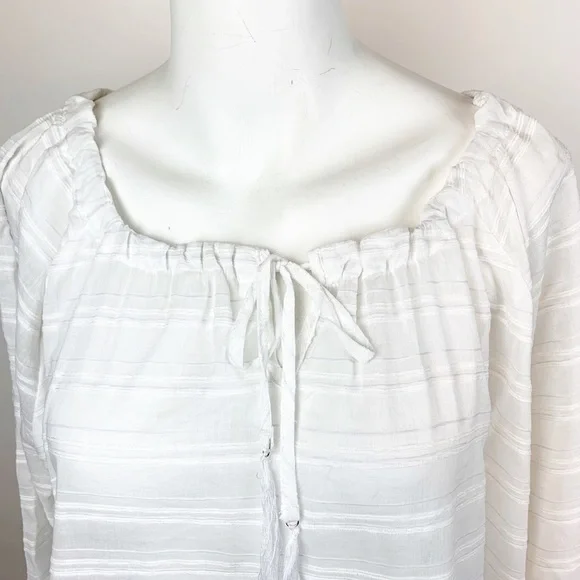 NWT- Rafaella Long Sleeve White Tunic Blouse- XL - Picture 3 of 12